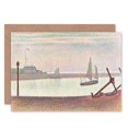 thumbnail image 1 of Georges Pierre Seurat Channel Gravelines Evening Fine Art Greetings Card Plus Envelope Blank inside, 1 of 3