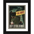 thumbnail image 1 of Georges Schreiber 18x24 Black Ornate Framed Double Matted Museum Art Print Titled: Fire Away! Buy Extra Bonds (1944), 1 of 5