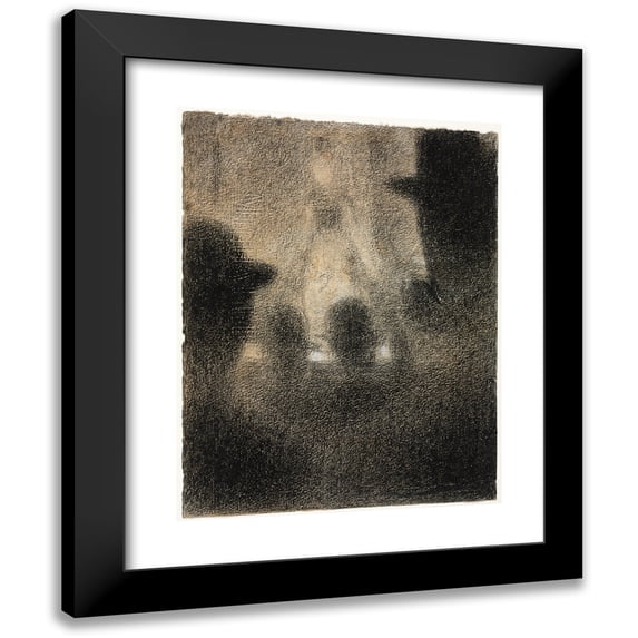 Georges Seurat 12x14 Black Modern Framed Museum Art Print Titled - Cafe-Concert (1887-1888)
