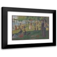 thumbnail image 1 of Georges Seurat 24x17 Black Modern Framed Museum Art Print Titled - Study for ‘A Sunday on La Grande Jatte’ (1884), 1 of 5