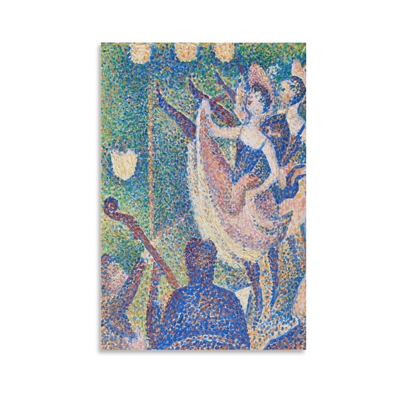 Georges Seurat Study for 'Le Chahut' Stippling Oil Painting Adornment Picture Picture Print Canvas Poster Wall Paint Art Posters Decor Modern Home Artworks Gift 12x18inch(30x45cm)