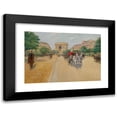 thumbnail image 1 of Georges Stein 24x18 Black Modern Framed Museum Art Print Titled - Along the Champs-Elysees, 1 of 5