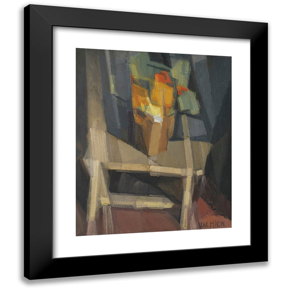 Georges Valmier 12x14 Black Modern Framed Museum Art Print Titled - Still Life on a Table (1911-1912)