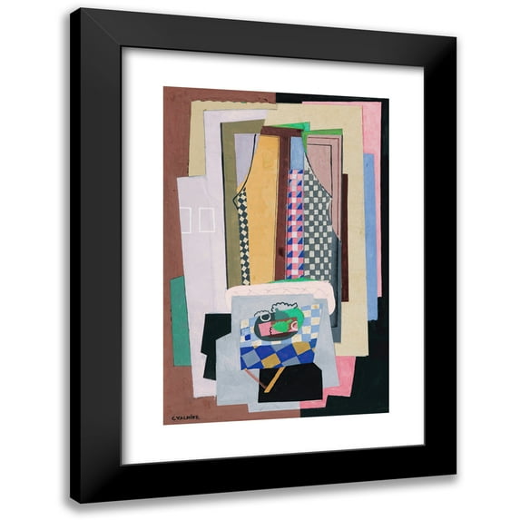 Georges Valmier 13x18 Black Modern Framed Museum Art Print Titled - Dead Nature in Front of the Window (1925)