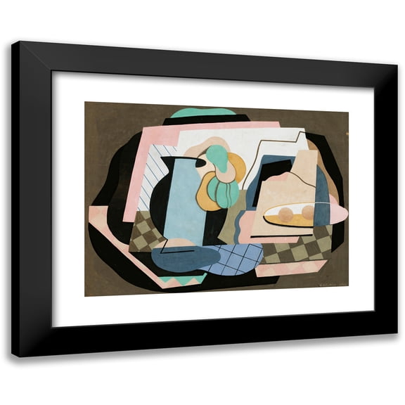 Georges Valmier 18x14 Black Modern Framed Museum Art Print Titled - Death Death (1926)