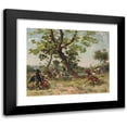 thumbnail image 1 of Georges Washington 23x20 Black Modern Framed Museum Art Print Titled - A Raiding Party, 1 of 5