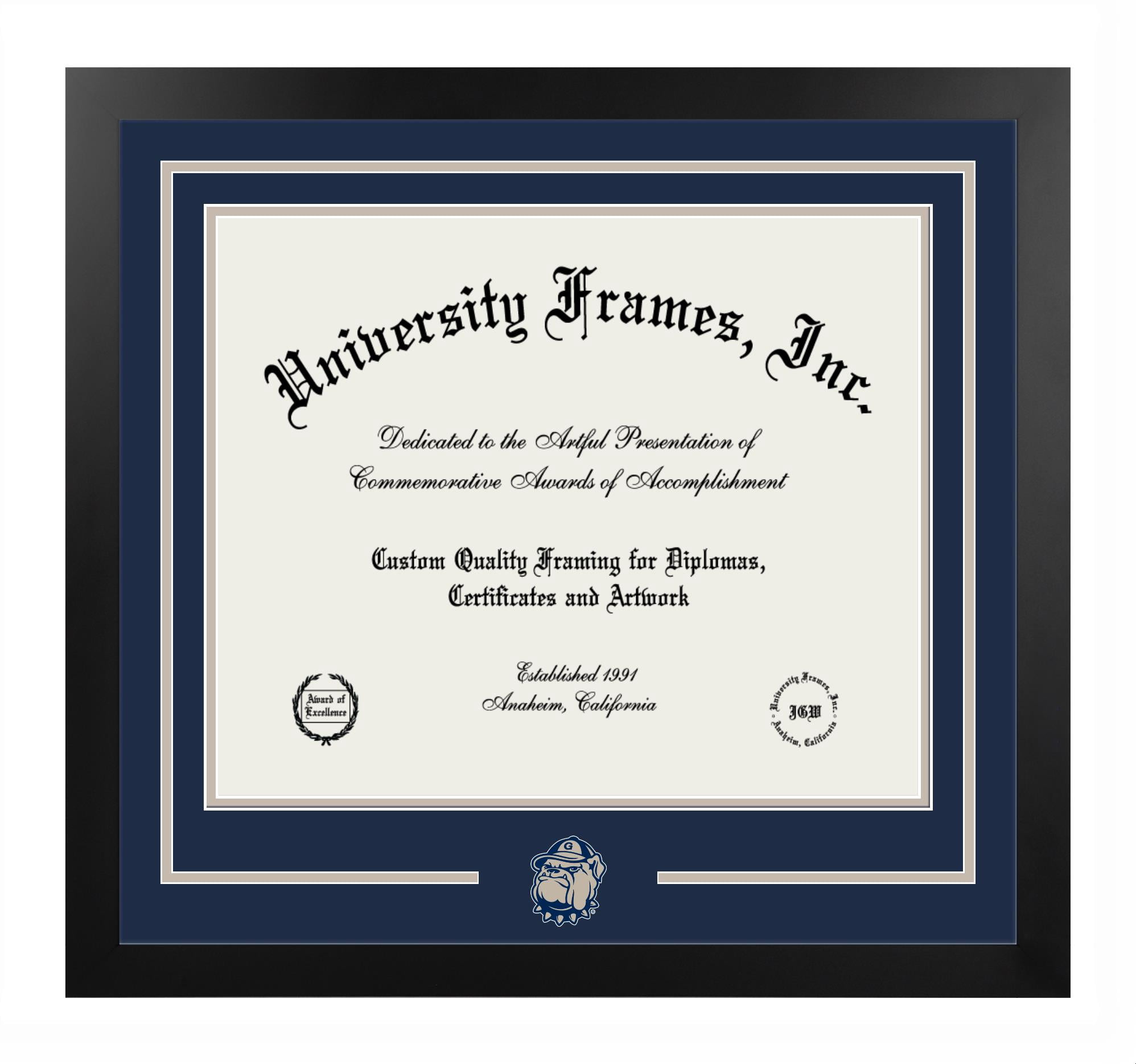 Georgetown University 17w x 14h Spirit Diploma Manhattan Black Frame with Bonus Campus Images Lithograph (value savings $59)