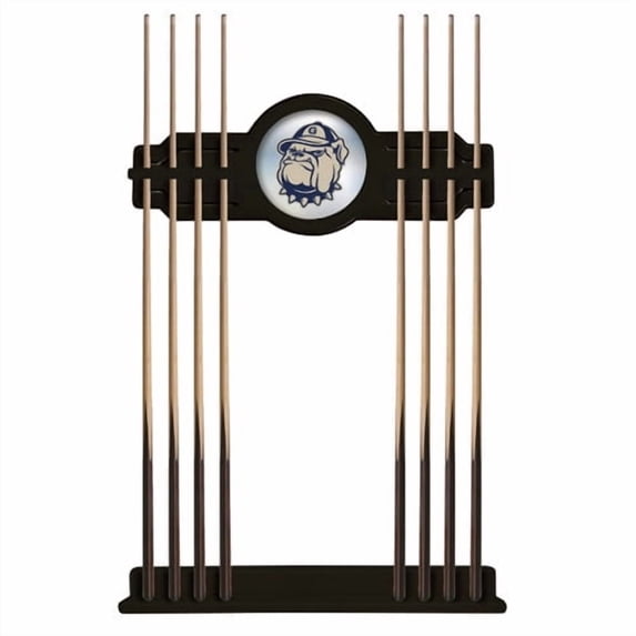 Georgetown University Solid Wood Cue Rack with a Black Finish