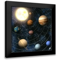 Georghiou, Christos 12x12 Black Modern Framed Museum Art Print Titled - Our Solar System