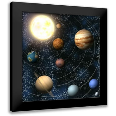 Georghiou, Christos 20x21 Black Modern Framed Museum Art Print Titled - Our Solar System