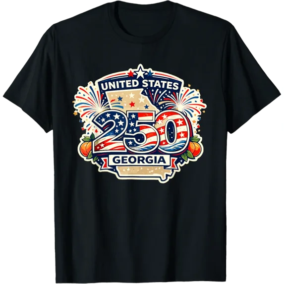 Georgia 250 Fireworks State Shirt United States 4Th July T-Shirt