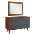 thumbnail image 1 of Georgia 3 Piece King Bedroom Set-MOD-6950-WAL, 1 of 7
