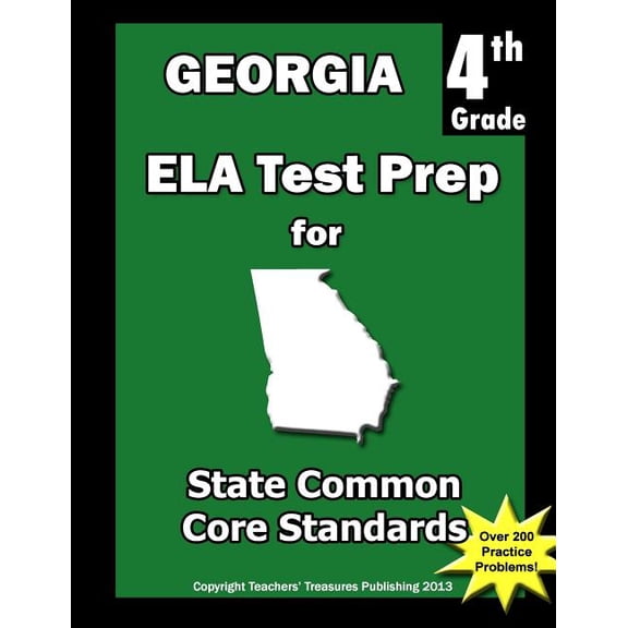 Georgia 4th Grade ELA Test Prep: Common Core Learning Standards, (Paperback)