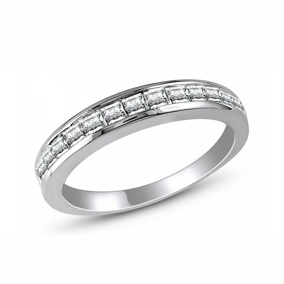 Georgia Anniversary Band Ring Cz Silver Princess Womens Ginger Lyne Collection
