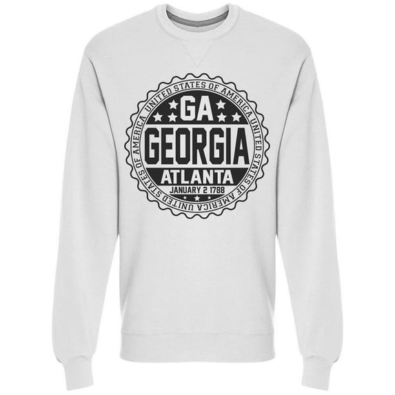 Georgia, Atlanta January 2 1788 Sweatshirt Men -Image by Shutterstock, Male x-Large