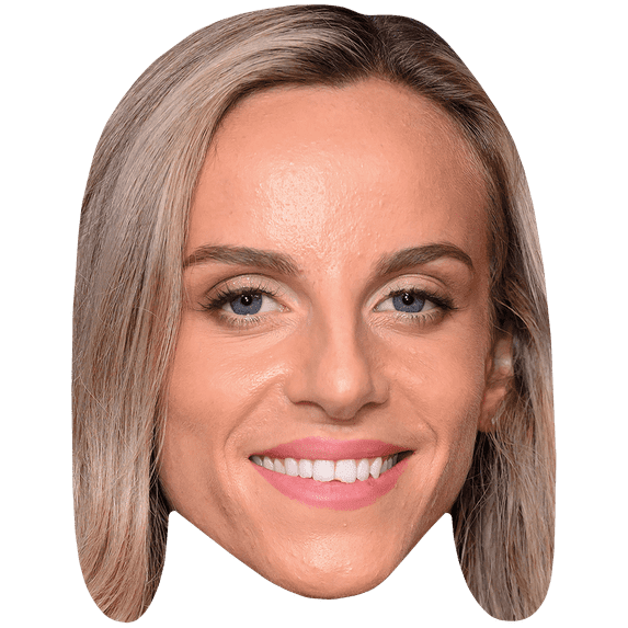 Georgia Bell (Smile) Celebrity Mask, Flat Card Face, Fancy Dress Mask