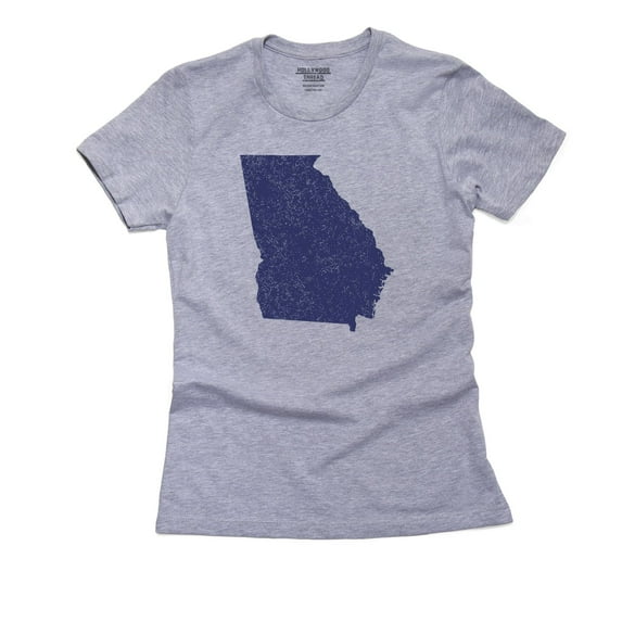 Georgia Blue Democratic - Election Silhouette Women's Cotton Grey T-Shirt
