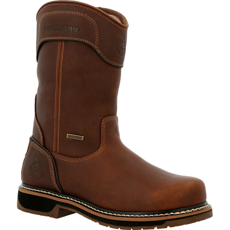 Georgia wellington pull on work boots cheap