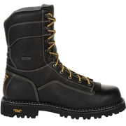 Georgia Boot AMP LT Logger Low Heel Waterproof Work Boot, Black, Size 12W