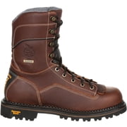 Georgia Boot AMP LT Logger Low Heel Waterproof Work Boot, Brown, Size 13W