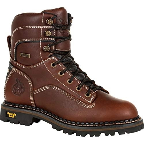 Georgia Boot AMP LT Logger Women's Waterproof Low Heel Logger Boot Size 10(M)