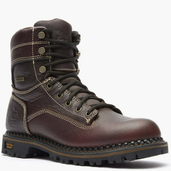 Georgia Boot AMP LT Logger Women's Waterproof Low Heel Logger Boot Size 6.5(W)