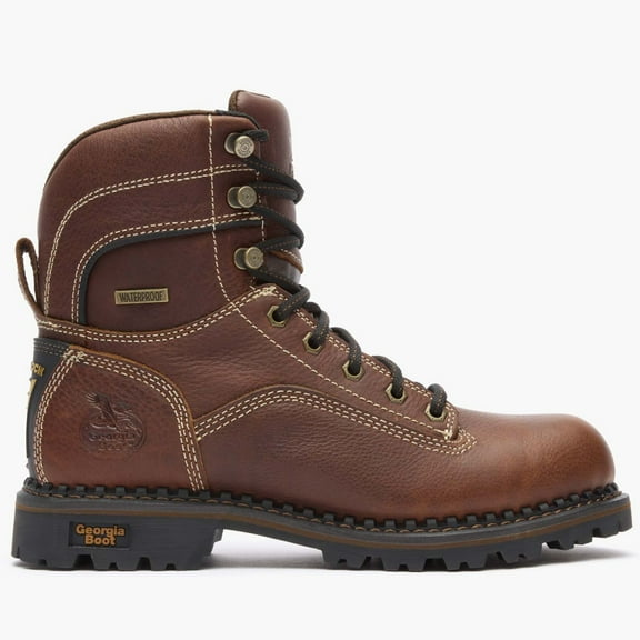 Georgia Boot AMP LT Logger Women's Alloy Toe Waterproof Low Heel Logger Boot