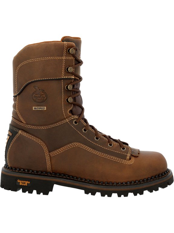 AMP LT Low Heel Logger Waterproof Work Boot, Crazy Horse, Size 13(W)