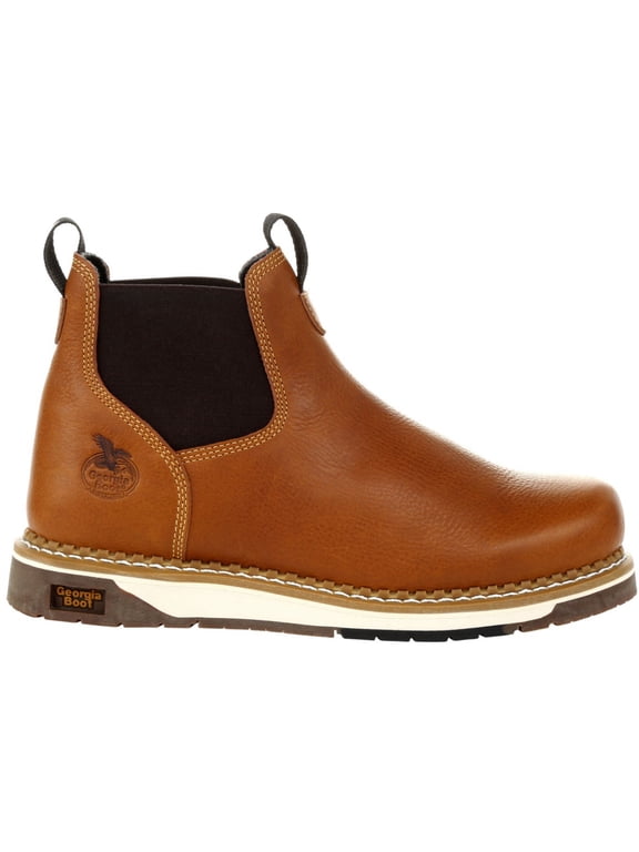 AMP LT Wedge Chelsea Work Boot, Brown, Size 12(W)