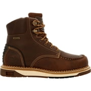 Georgia Boot AMP LT Wedge Waterproof Moc-Toe Work Boot, Brown, Size 11M