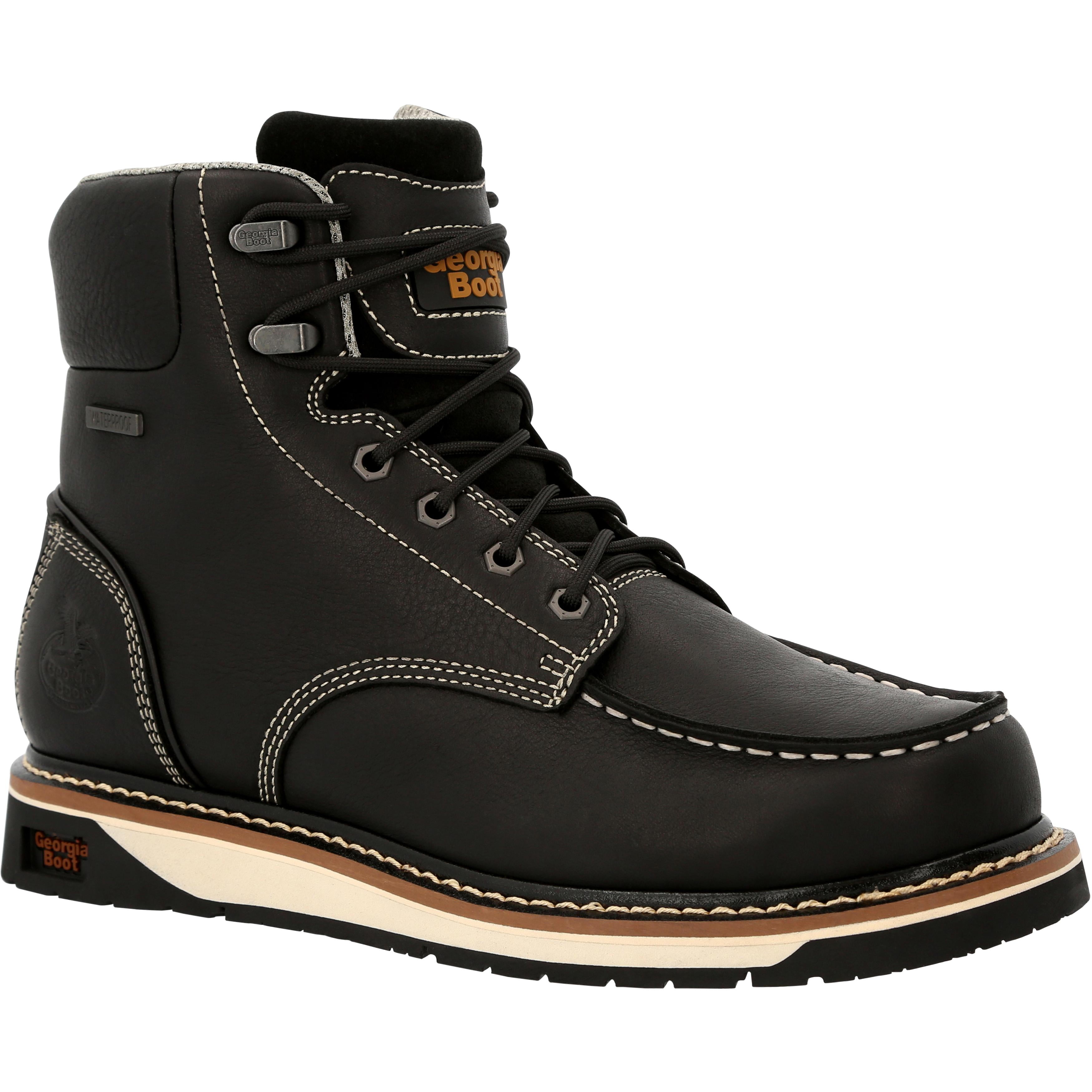 Black wedge sales work boots