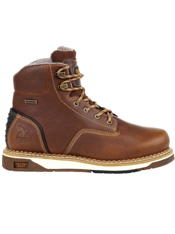 AMP LT Wedge Waterproof Work Boot, Brown, Size 11(M)