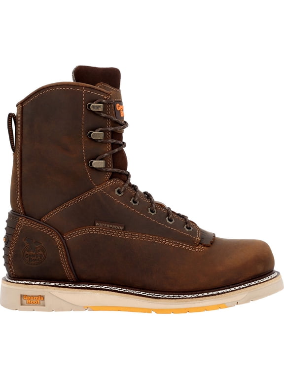 AMP LT Wedge Waterproof Work Boot, Brown, Size 14(M)