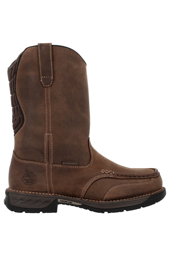 Athens 360 11" Pull-On Waterproof Moc-Toe Nano Composite Toe Work Boot