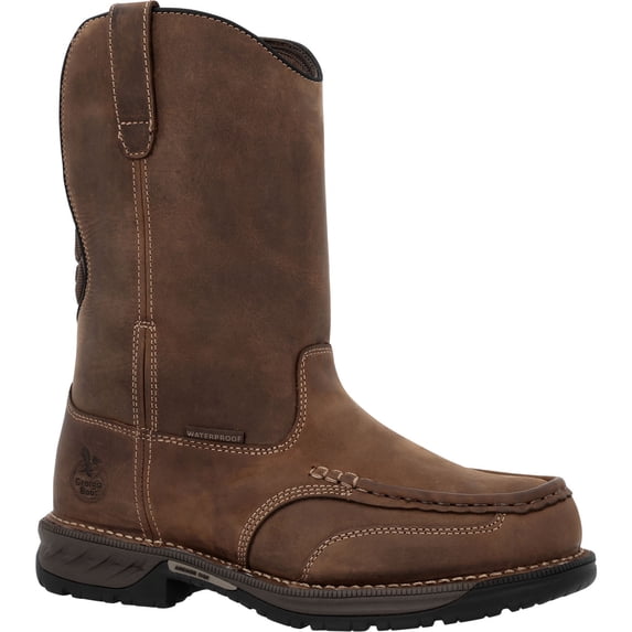 Georgia Boot Athens 360 11" Pull-On Waterproof Moc-Toe Nano Composite Toe Work Boot