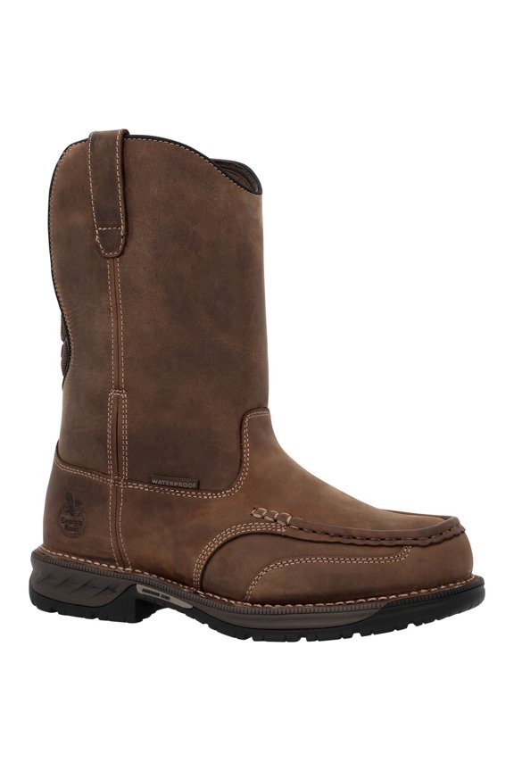 Athens 360 11" Pull-On Waterproof Moc-Toe Nano Composite Toe Work Boot