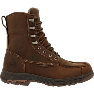 Georgia Boot Athens SuperLyte 8" Waterproof Side-Zip Moc Toe Work Boot
