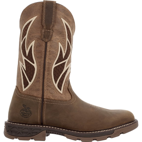 Georgia Boot Carbo-Tec FLX Alloy Toe Pull-on with InsulKul™ Work Boot in Brown/Tan