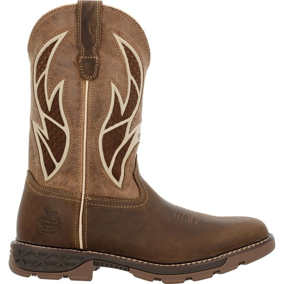 Georgia Boot Carbo-Tec FLX Alloy Toe Pull-on with InsulKul™ Work Boot in Brown/Tan