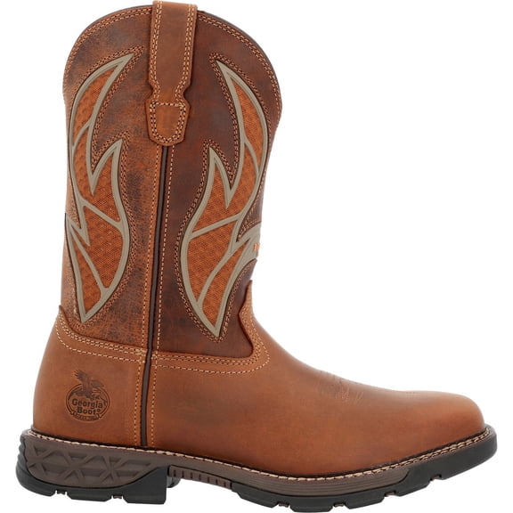 Georgia Boot Carbo-Tec FLX Pull-on with InsulKulâ„¢ Work Boot in Brown/Brick