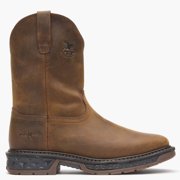 Georgia Boot Carbo-Tec LT GB00495 Men's Brown Wide Work Boots – Slip On, Leather, E Width, Made In Vietnam