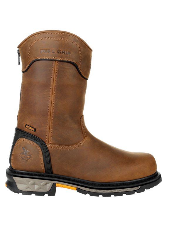 Carbo-Tec LTX Waterproof Composite Toe Pull On Boot, Black And Brown, Size 10(W)