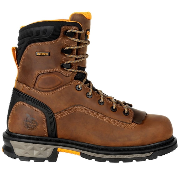 Georgia Boot Carbo-Tec LTX Waterproof Work Boot, Black And Brown, Size 12(M)