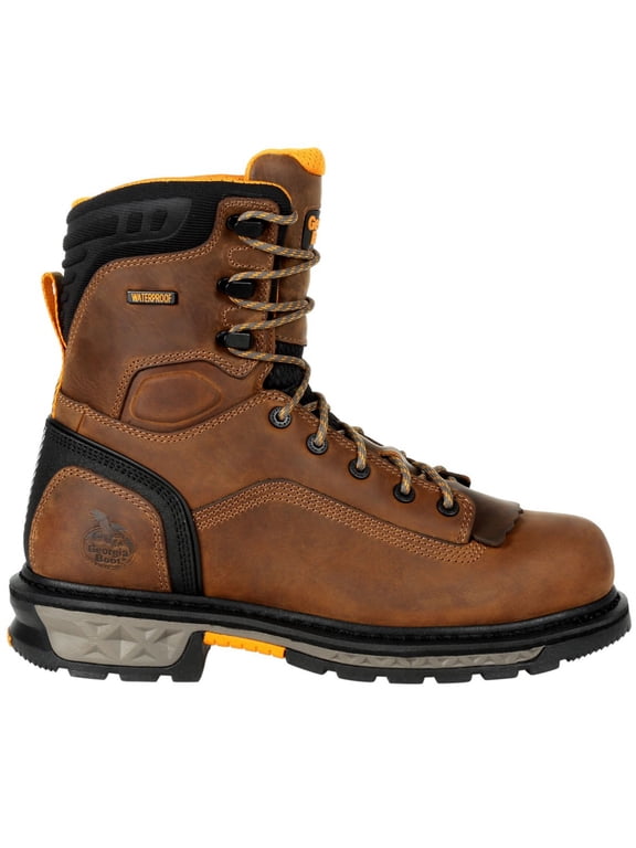 Carbo-Tec LTX Waterproof Work Boot, Black And Brown, Size 8.5(W)