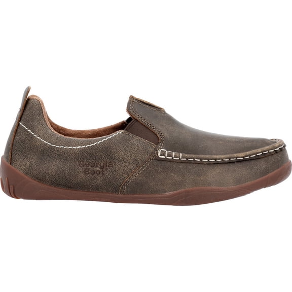 Georgia Boot Cedar Falls Moc-Toe Slip On, Brown, Size 8.5(M)