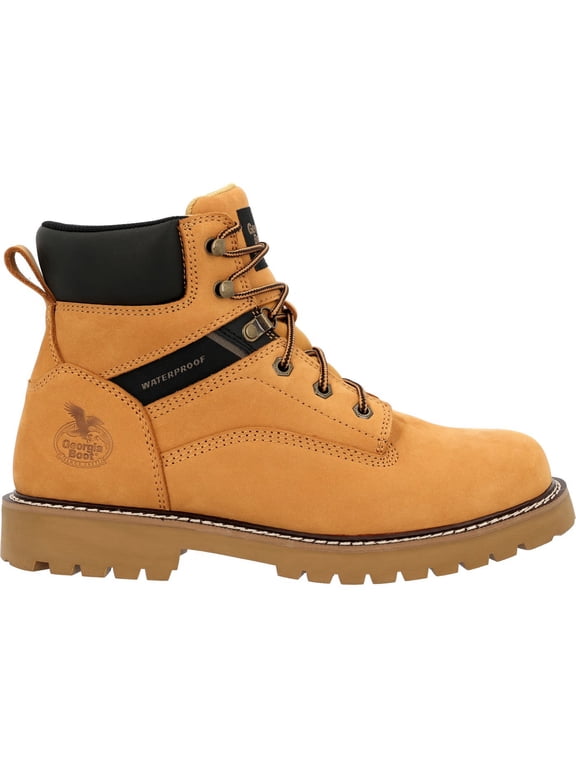 Core 37 Steel Toe 6" Waterproof Work Boot, Wheat, Size 9(M)