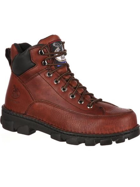 BOOT Men's 6" Eagle Light Wide Load Steel Toe Hiker Work Boot Soggy Copper Kettle - G6395