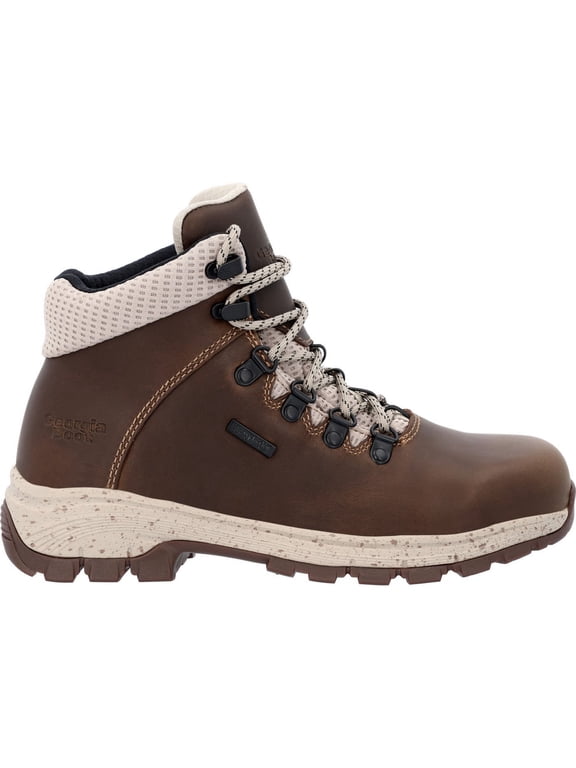 Eagle Trail Women's Alloy Toe Waterproof Hiker, Brown, Size 7.5(W)