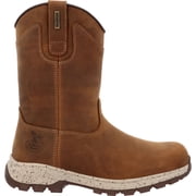 Georgia Boot Eagle Trail Womens Waterproof Pull-On Work Boot, Brown, Size 8M