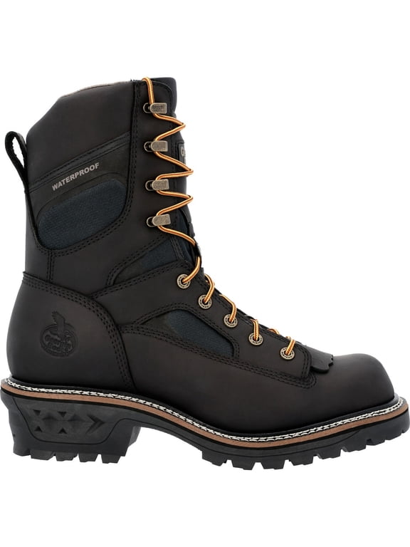 LTX Logger Composite Toe Waterproof Black Work Boot, Black, Size 12(M)